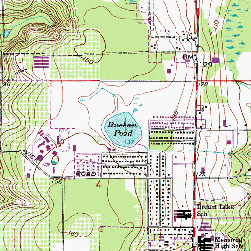 Topographic Map of Buchan Pond, FL