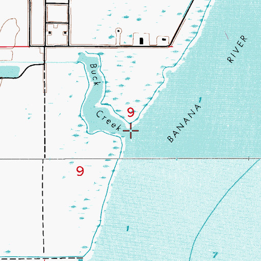 Topographic Map of Buck Creek, FL