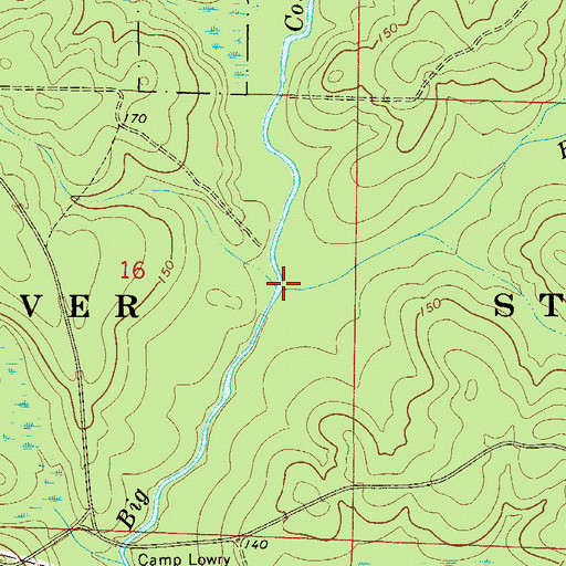Topographic Map of Buck Creek, FL
