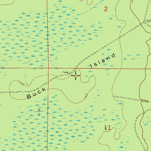 Topographic Map of Buck Island, FL