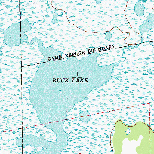 Topographic Map of Buck Lake, FL