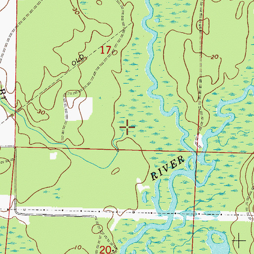 Topographic Map of Bucket Branch, FL