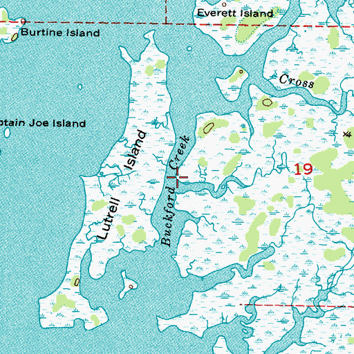 Topographic Map of Buckford Creek, FL