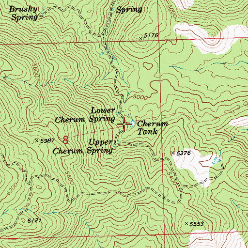 Topographic Map of Cherum Tank, AZ