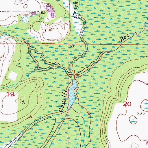 Topographic Map of Buckhorn Creek, FL