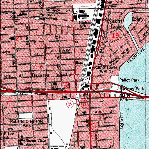 Topographic Map of Buena Vista, FL