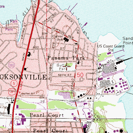 Topographic Map of Buffalo Park, FL