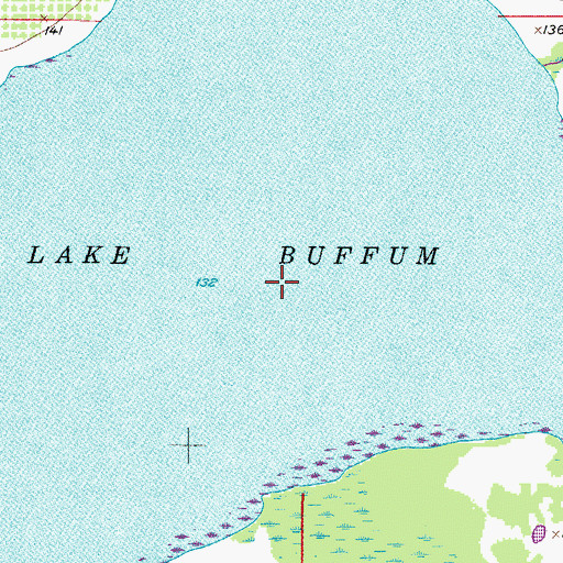 Topographic Map of Lake Buffum, FL