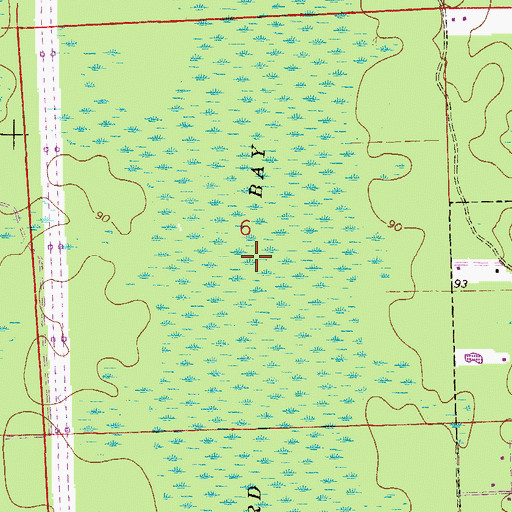 Topographic Map of Buford Bay, FL