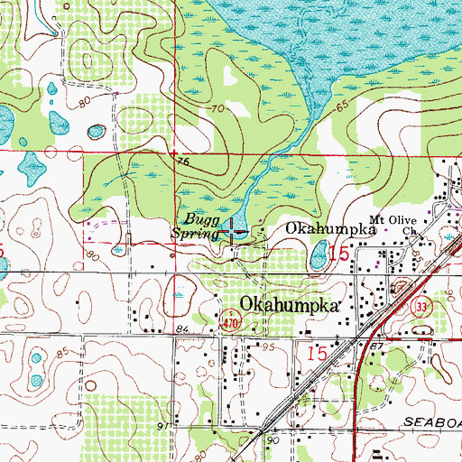 Topographic Map of Bugg Spring, FL