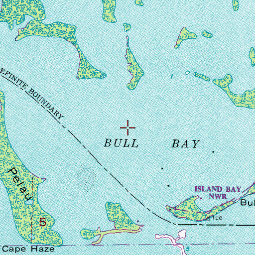 Topographic Map of Bull Bay, FL