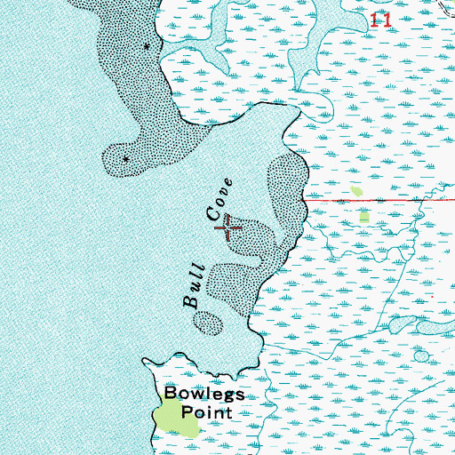 Topographic Map of Bull Cove, FL