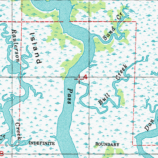 Topographic Map of Bull Creek, FL