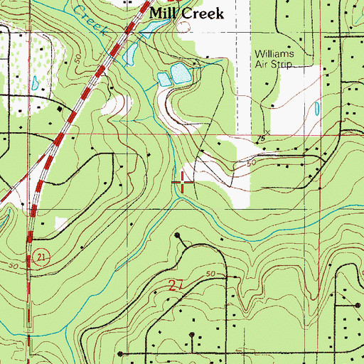 Topographic Map of Bull Creek, FL
