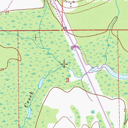Topographic Map of Bull Creek, FL