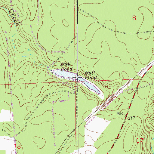 Topographic Map of Bull Pond, FL
