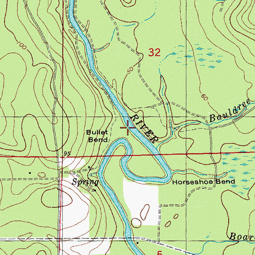 Topographic Map of Bullet Bend, FL