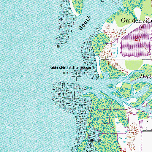 Topographic Map of Bullfrog Creek, FL