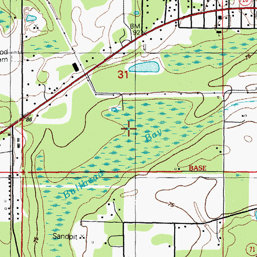 Topographic Map of Bullhead Bay, FL