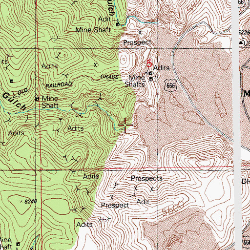 Topographic Map of Coronado Gulch, AZ