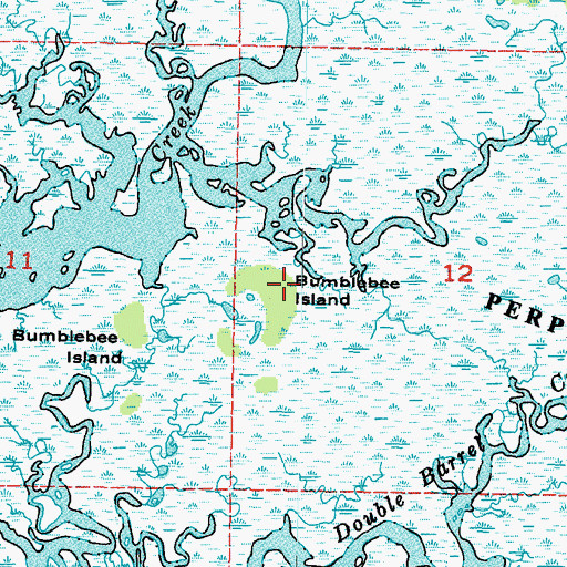 Topographic Map of Bumblebee Island, FL