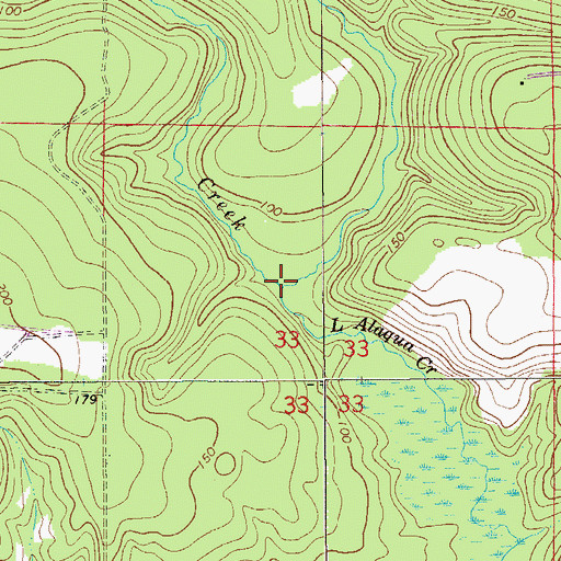 Topographic Map of Burntout Creek, FL