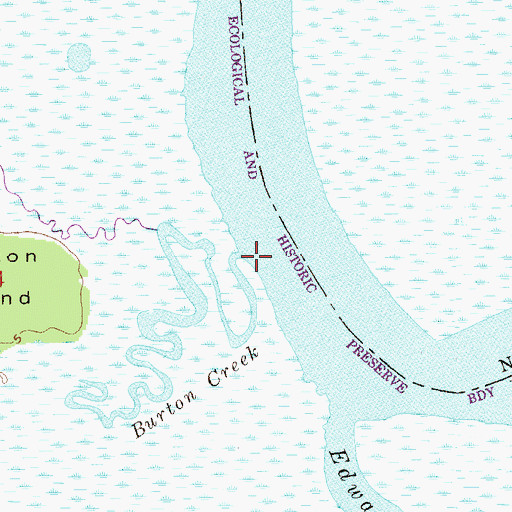 Topographic Map of Burton Creek, FL