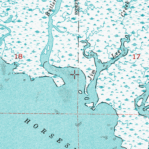 Topographic Map of Butler Creek, FL