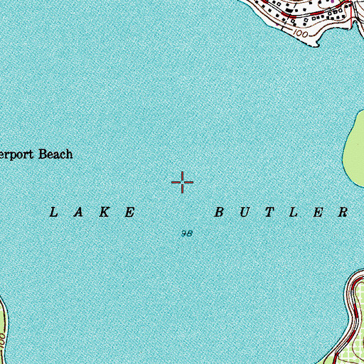 Topographic Map of Lake Butler, FL