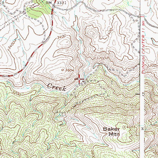 Topographic Map of Corral Creek, AZ