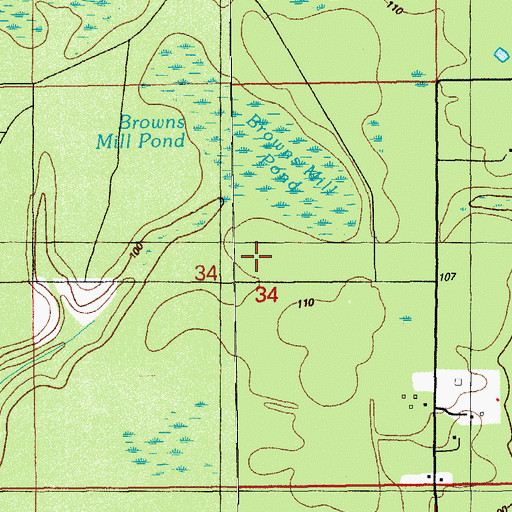 Topographic Map of Buzzard Bay, FL