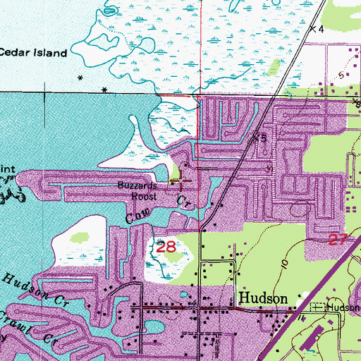Topographic Map of Buzzards Roost, FL