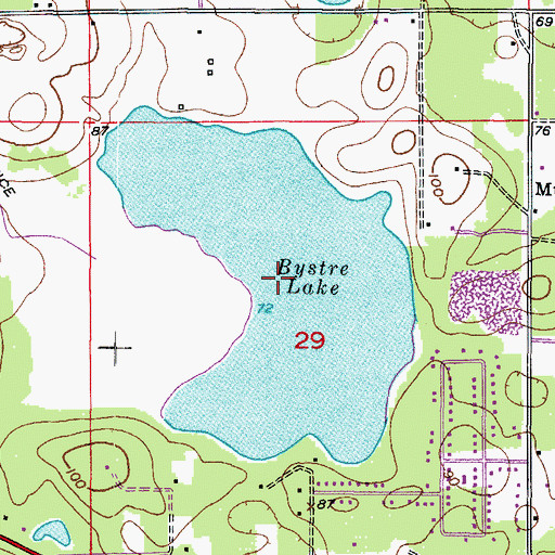 Topographic Map of Bystre Lake, FL