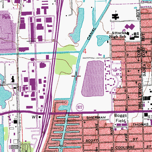 Topographic Map of C-10 Canal, FL