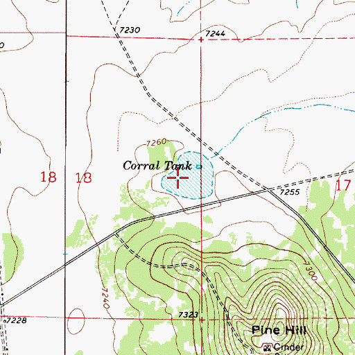 Topographic Map of Corral Tank, AZ