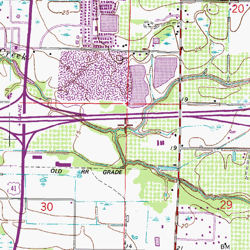 Topographic Map of Cabbage Slough, FL
