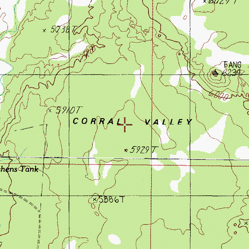 Topographic Map of Corral Valley, AZ