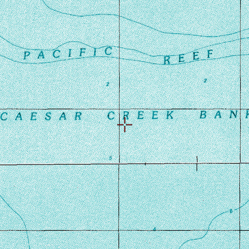 Topographic Map of Caesar Creek Bank, FL
