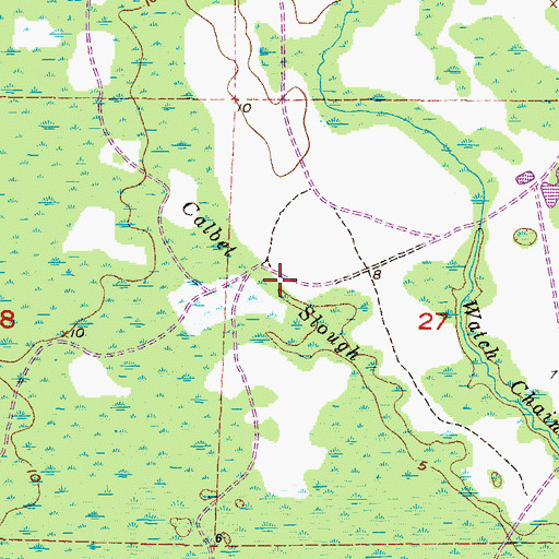 Topographic Map of Calbet Slough, FL