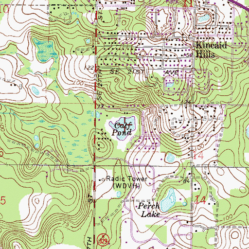 Topographic Map of Calf Pond, FL