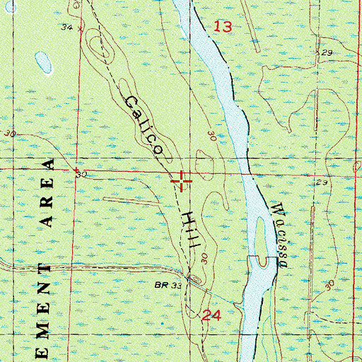 Topographic Map of Calico Hill, FL