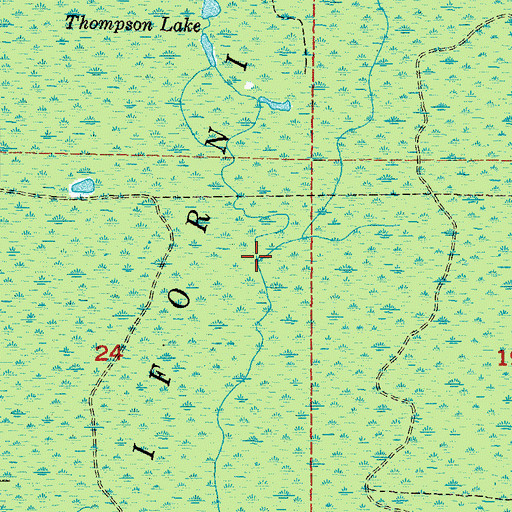 Topographic Map of California Creek, FL