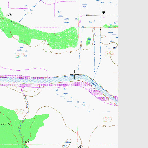 Topographic Map of Caloosahatchee Canal, FL