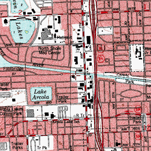Topographic Map of Calvary Church, FL