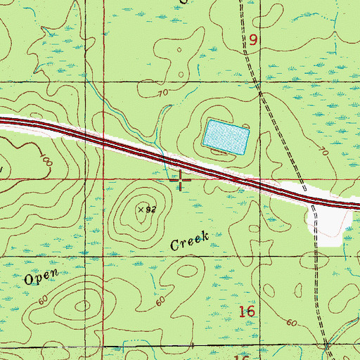 Topographic Map of Camp Branch, FL