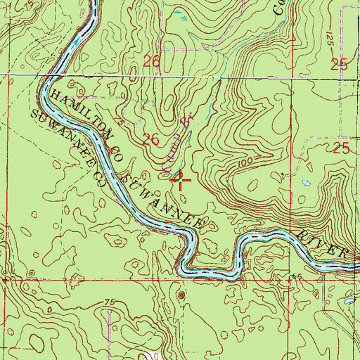 Topographic Map of Camp Branch, FL