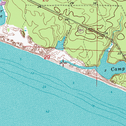 Topographic Map of Camp Creek, FL