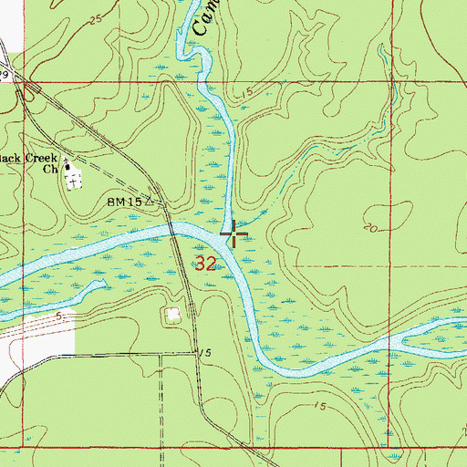 Topographic Map of Camp Creek, FL