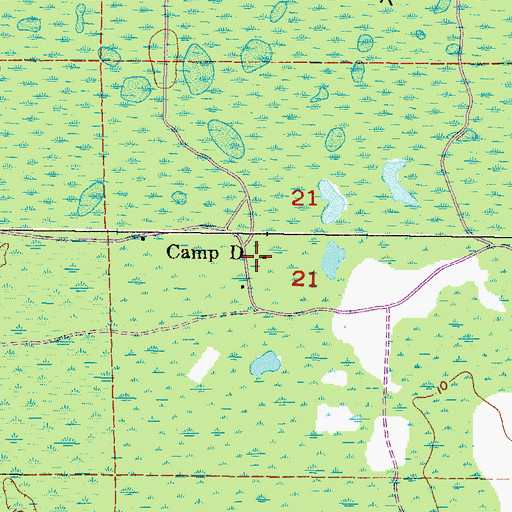 Topographic Map of Camp D, FL