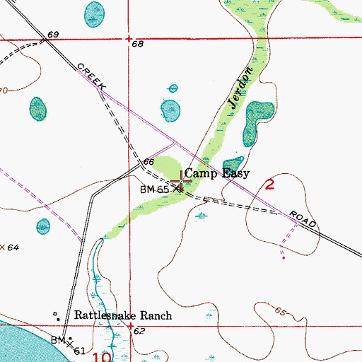 Topographic Map of Camp Easy, FL